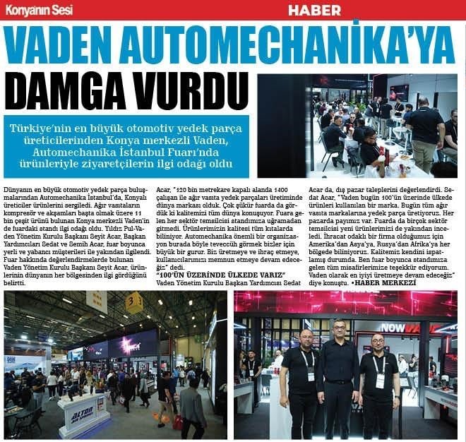 Vaden Automechanika'ya Damga Vurdu